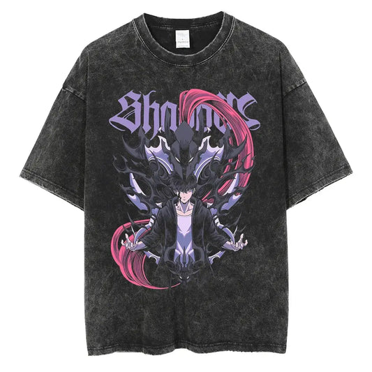 Zenith threads jinwoo spellcore tee solo leveling anime T-Shirt By Free shipping