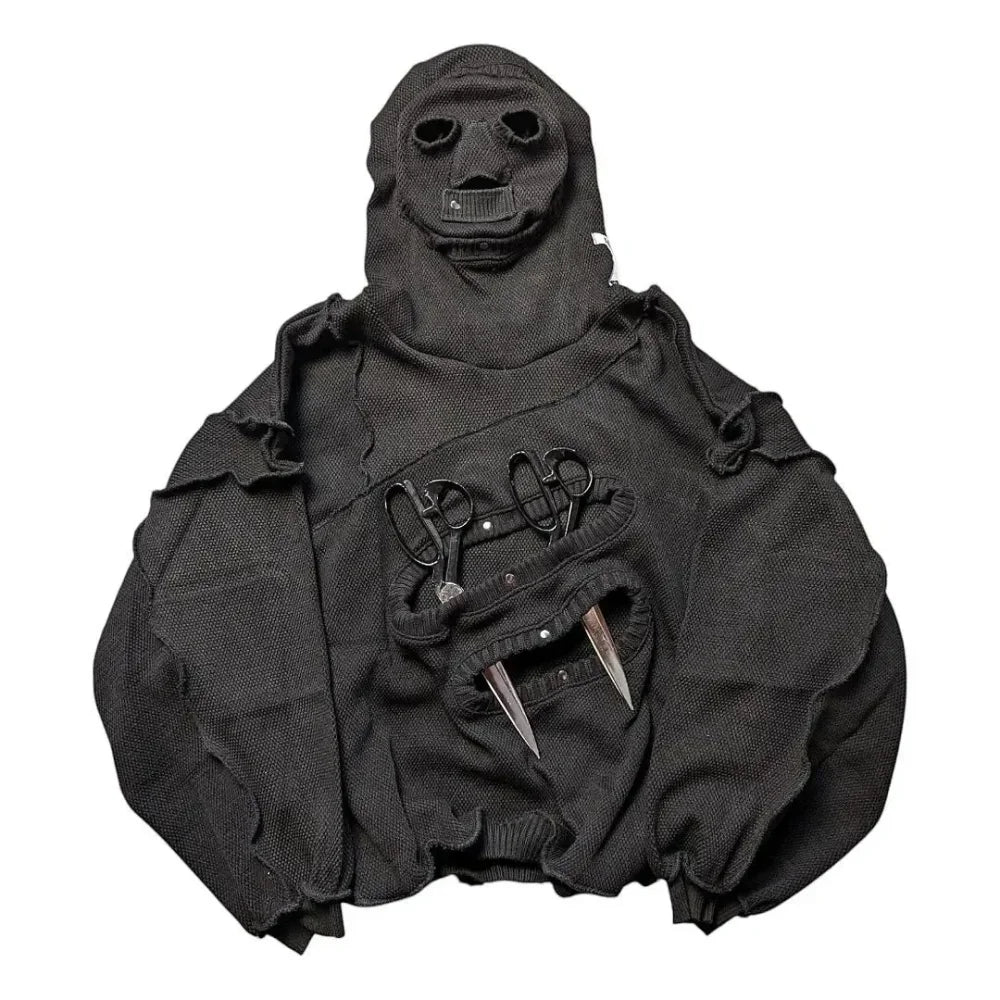 Tactical Devil Masked Hooodie - Tactical Gray / 3XL - hoodie