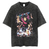 Distressed graphic tee showcasing a Trendy Casual Anime Pullover from Mainland China