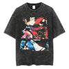 Gray graphic t-shirt featured in Trendy Casual Anime Pullover from Mainland China