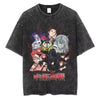 Gray anime graphic t-shirt from mainland China, ideal for a trendy casual look