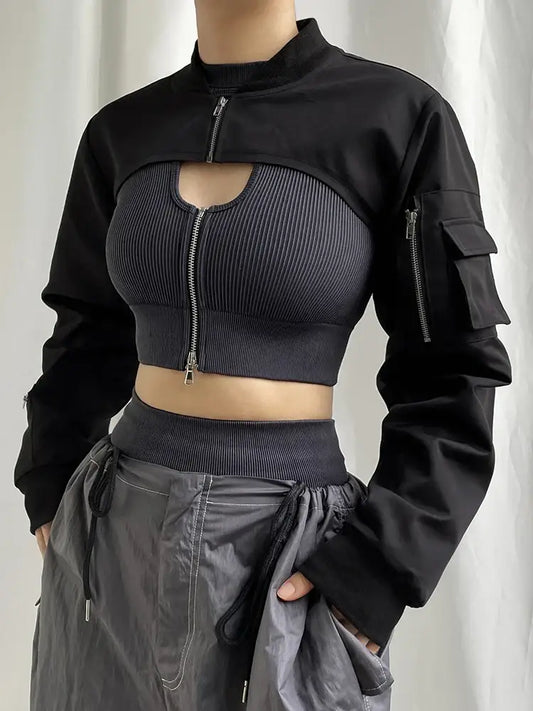 Veilrig High Crop Hoodie | Streetwear
