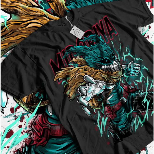 Vintage Deku t Shirt Premium Anime Apparel Hero T-shirt by Free Shipping
