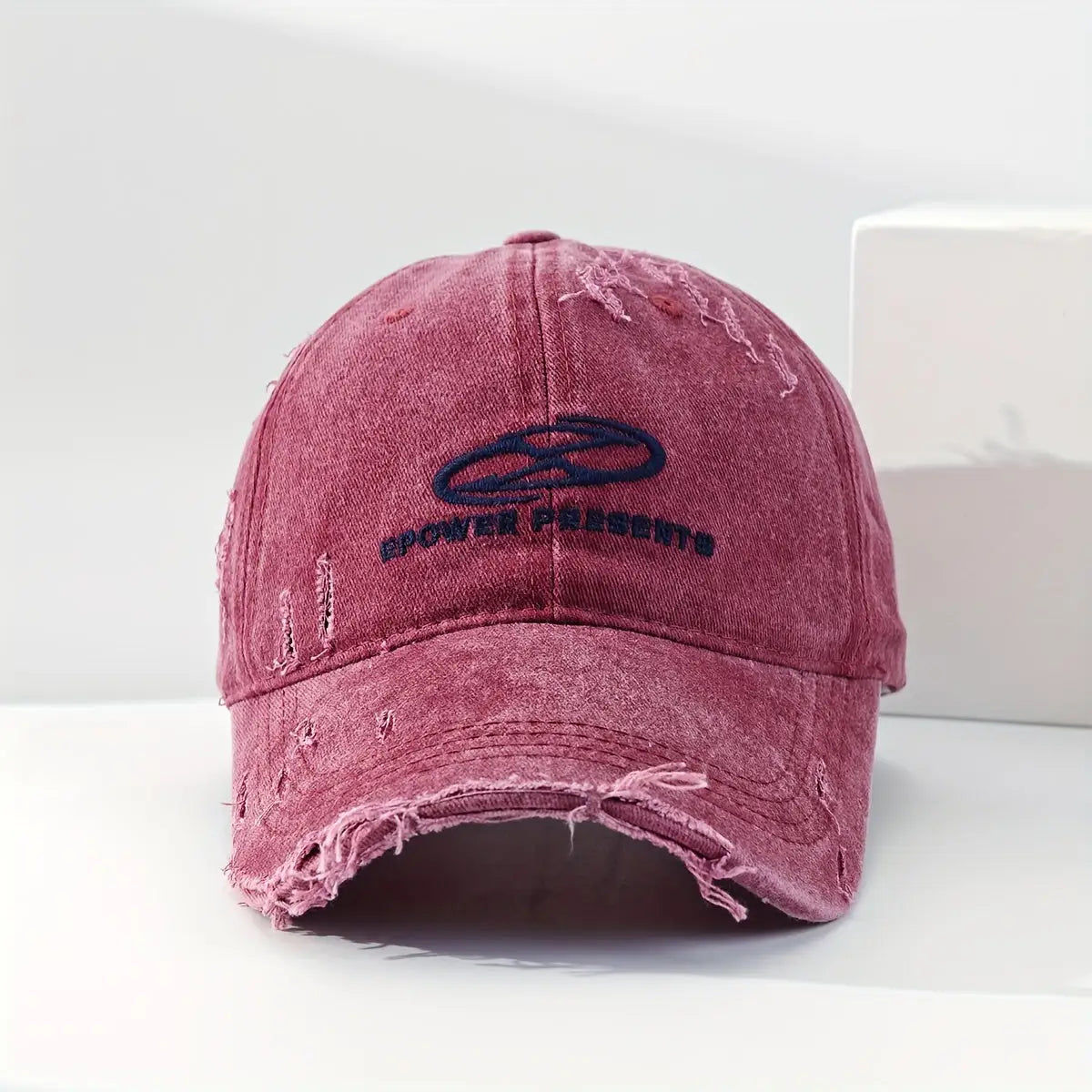 Reverb Vintage-inspired Denim Streetwear Cap | Burgundy Color