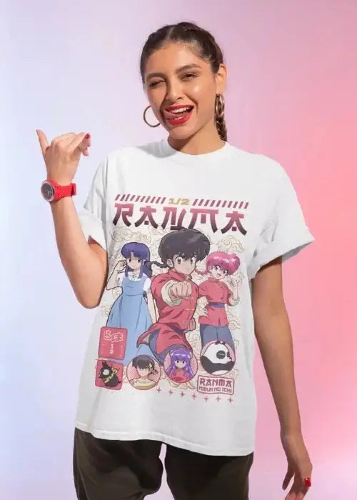 Vintage Ranma ½ Graphic Tee | Retro White / Xxxl | Anime Streetwear