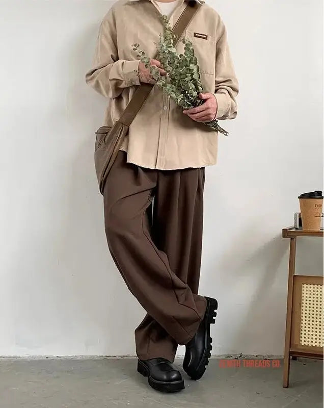 Vintage Straight-Leg Baggy Pants Pants