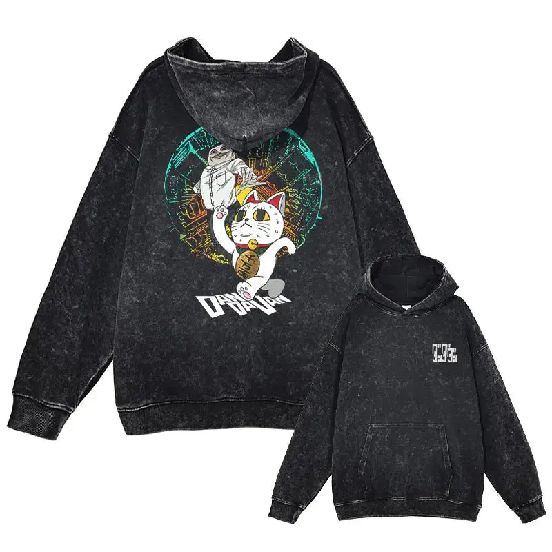 Vintage Washed Dandadan Hoodie Japanese Streetwear by Free Shipping