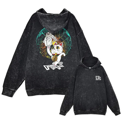 Vintage Washed Dandadan Hoodie Japanese Streetwear by Free Shipping