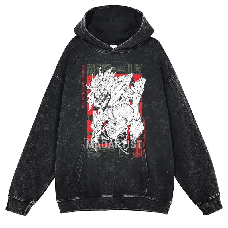 Vintage Washed Dandadan Hoodie Japanese Streetwear by Free Shipping