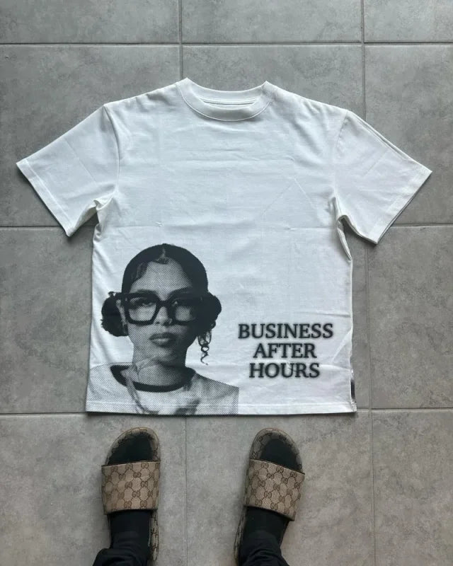 Business After Hours Retro American Graphic Tee - T-Shirt