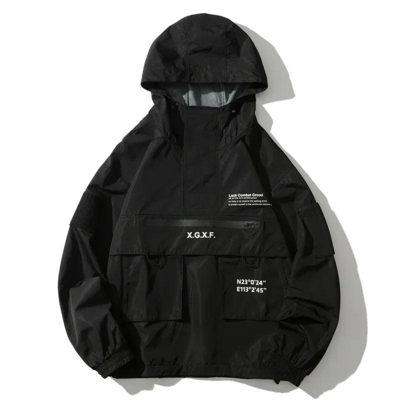 Cyber Signet Techwear Multi Pocket Jacket - Black / M - Jacket