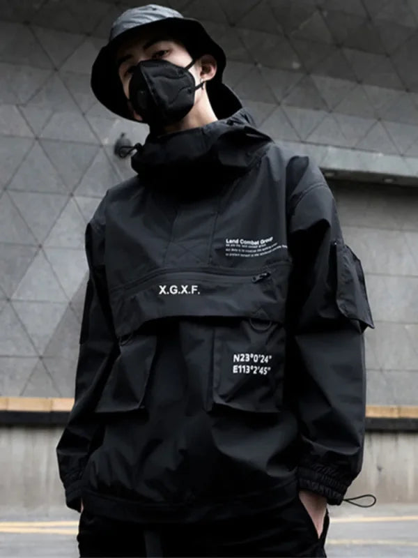 Cyber Signet Techwear Multi Pocket Jacket - Jacket