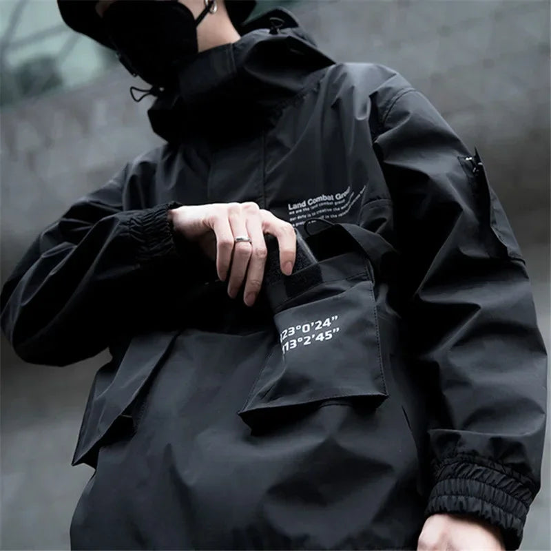 Cyber Signet Techwear Multi Pocket Jacket - Jacket