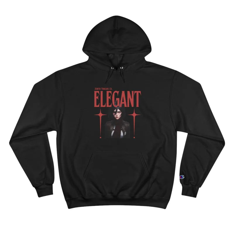 Elegant Mikasa Ackerman Champion Hoodie – Attack on Titan Inspired Streetwear - Black / S - Hoodie