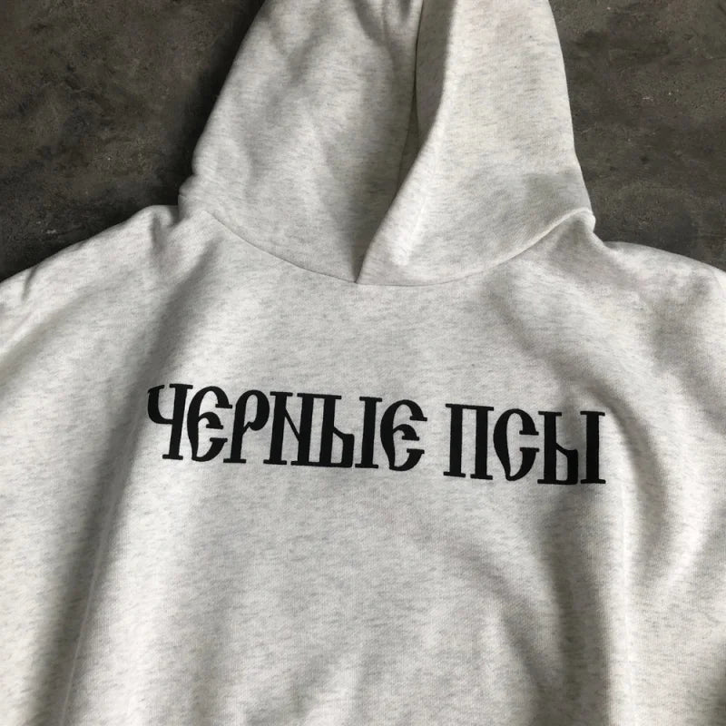 Streetwear Print Velvet Hoodies - hoodie