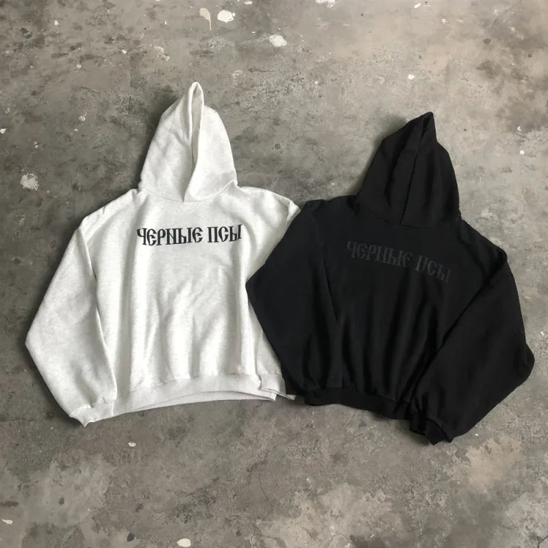 Streetwear Print Velvet Hoodies - hoodie