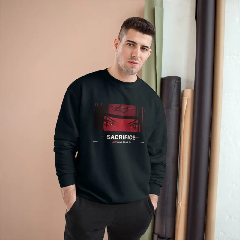 Sacrifice Champion Sweatshirt - Cozy Graphic Sweater for Anime Lovers - Black / S - Sweatshirt